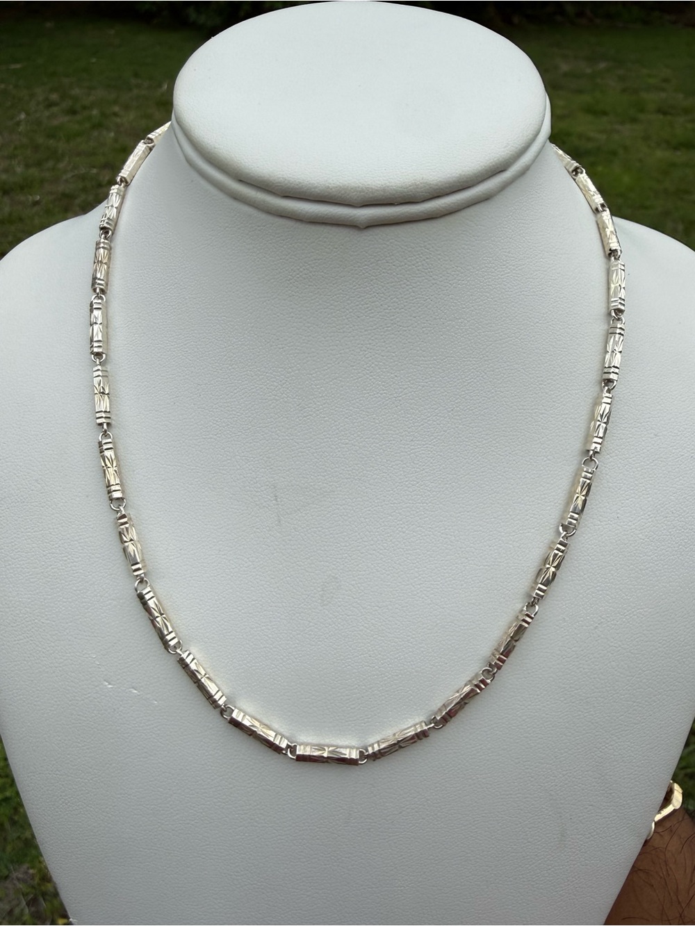 Solid 925 Sterling Silver Israeli Link Diamond Cut Chain | 18.5”